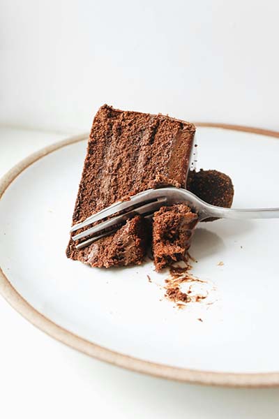 Chocolate Cake on a Plate